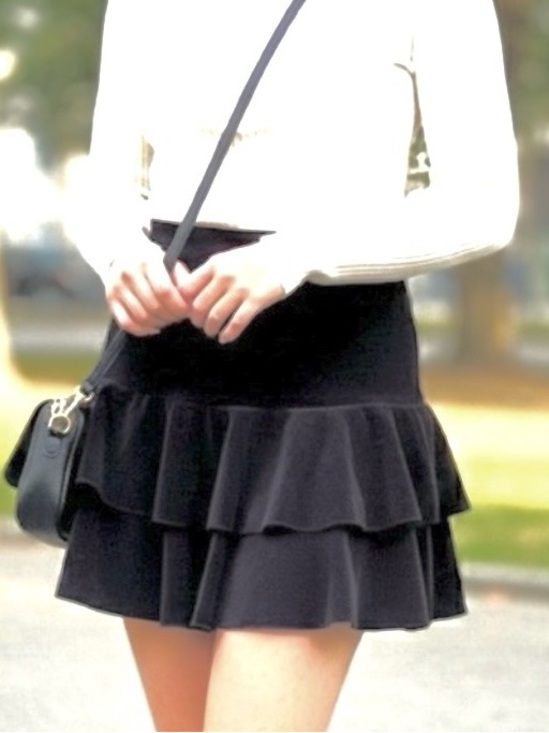 Dresses & Skirts - Women’s Festival Ready Black Corduroy‎ Ruffled Mini Skirt